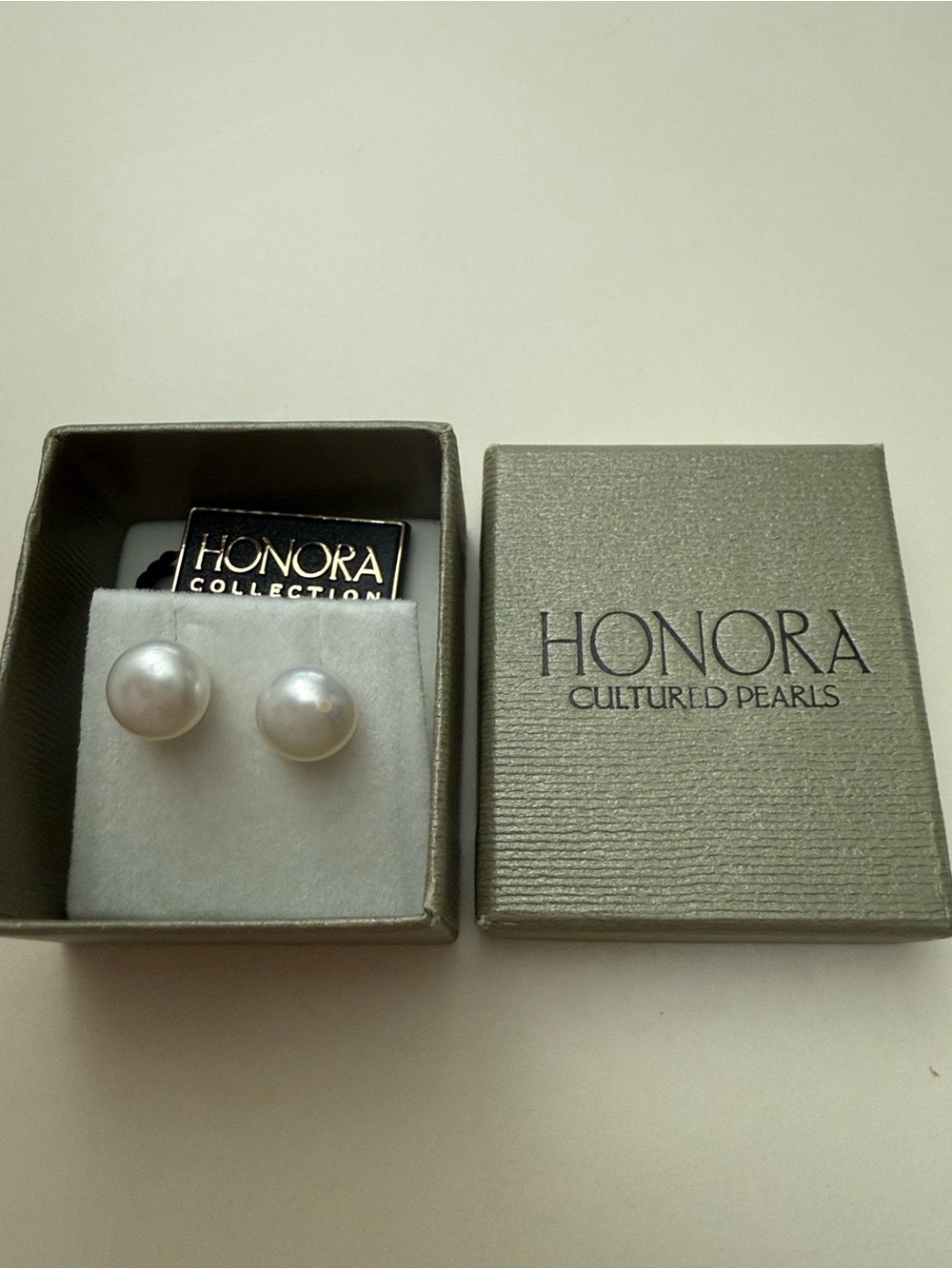 Honora Cultured Button Pearl Studs with Earlobe Stabilizing Happy Backs